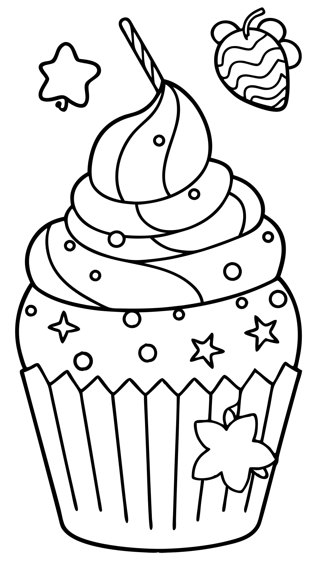 cupcake color pages